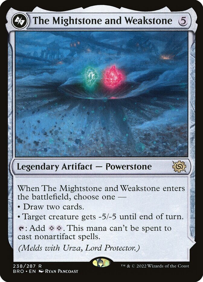 The Mightstone and Weakstone // Urza, Planeswalker (Bottom) - (Foil): The Brothers' War