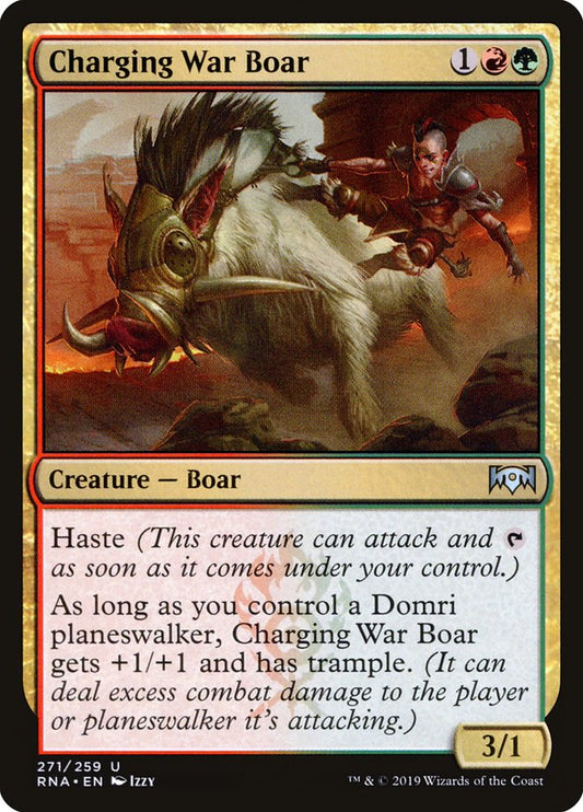 Charging War Boar (Planeswalker Deck): Ravnica Allegiance