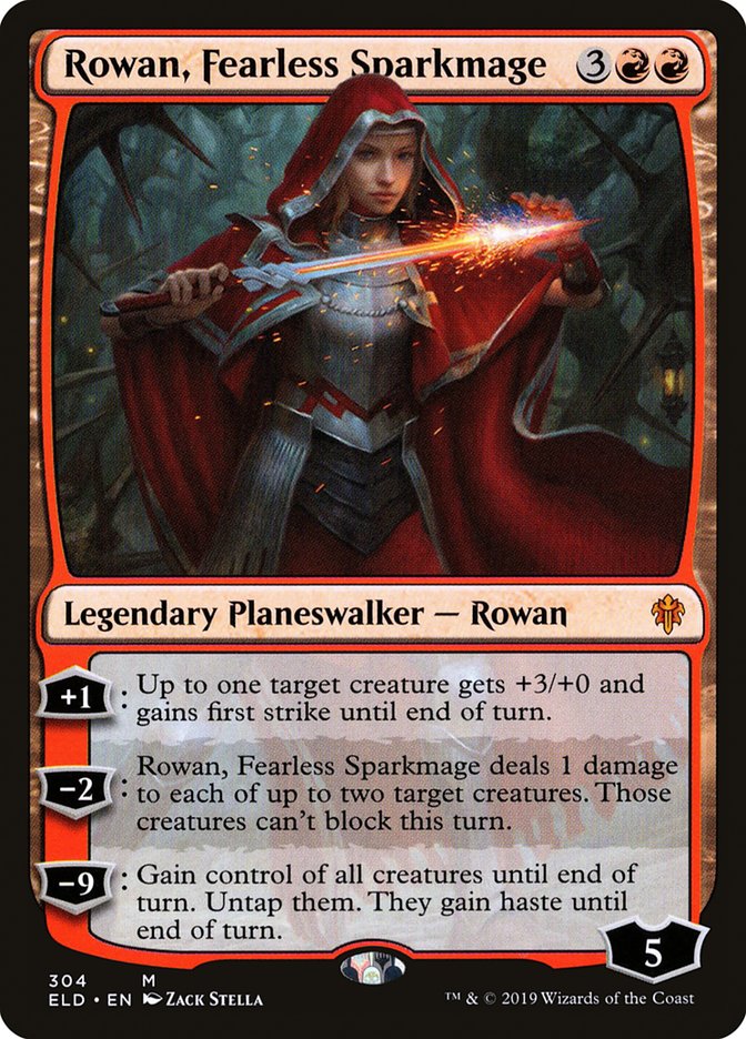 Rowan, Fearless Sparkmage (Planeswalker Deck) - (Foil): Throne of Eldraine