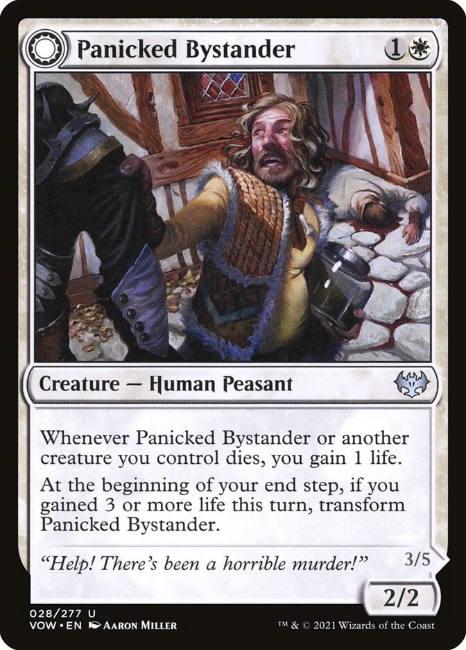Panicked Bystander // Cackling Culprit - (Foil): Innistrad: Crimson Vow