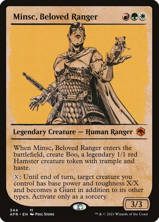 Minsc, Beloved Ranger (Showcase) - (Foil): Adventures in the Forgotten Realms