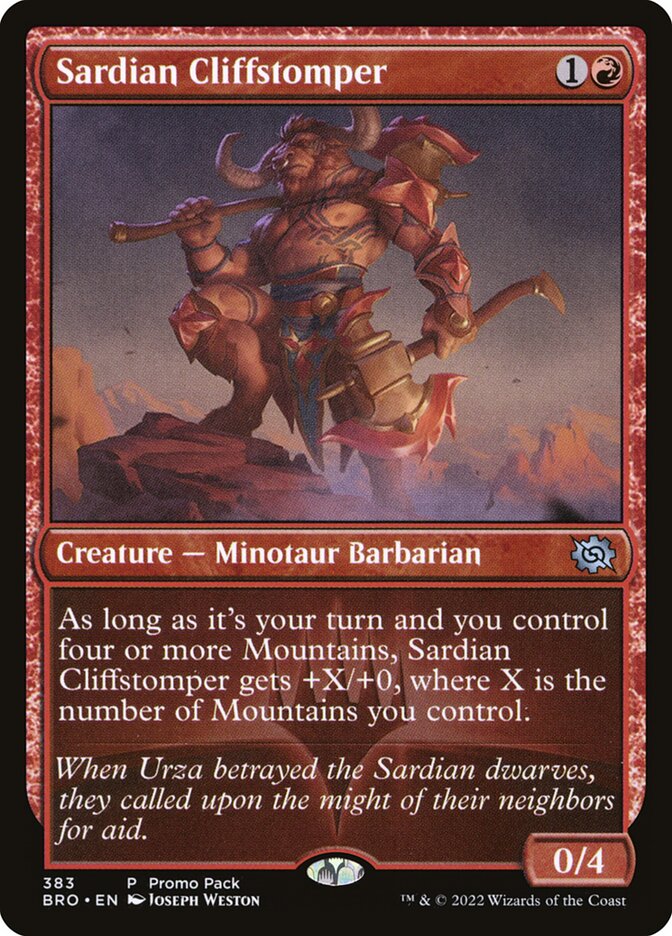 Sardian Cliffstomper - (Foil): The Brothers' War
