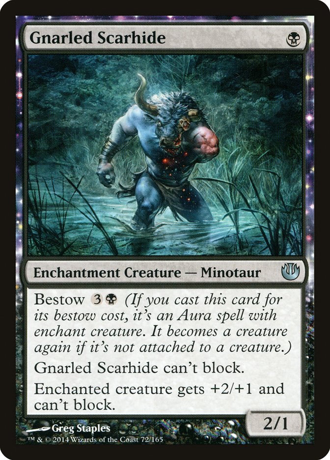 Gnarled Scarhide - (Foil): Journey into Nyx