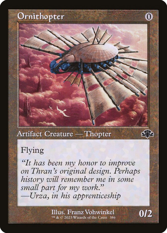 Ornithopter (Retro Frame) - (Foil): Dominaria Remastered