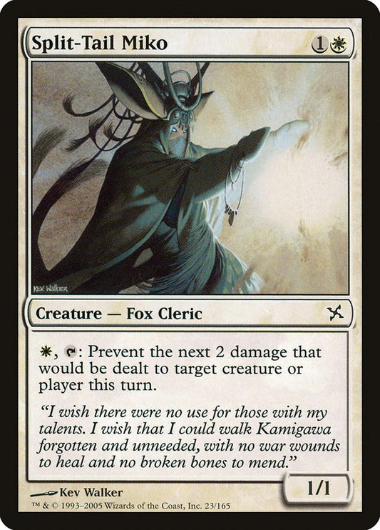 Split-Tail Miko - (Foil): Betrayers of Kamigawa