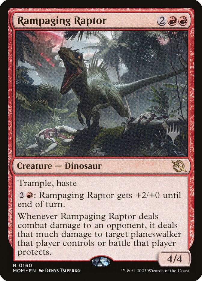 Rampaging Raptor (Promo Pack) (March of the Machine): March of the Machine Promos