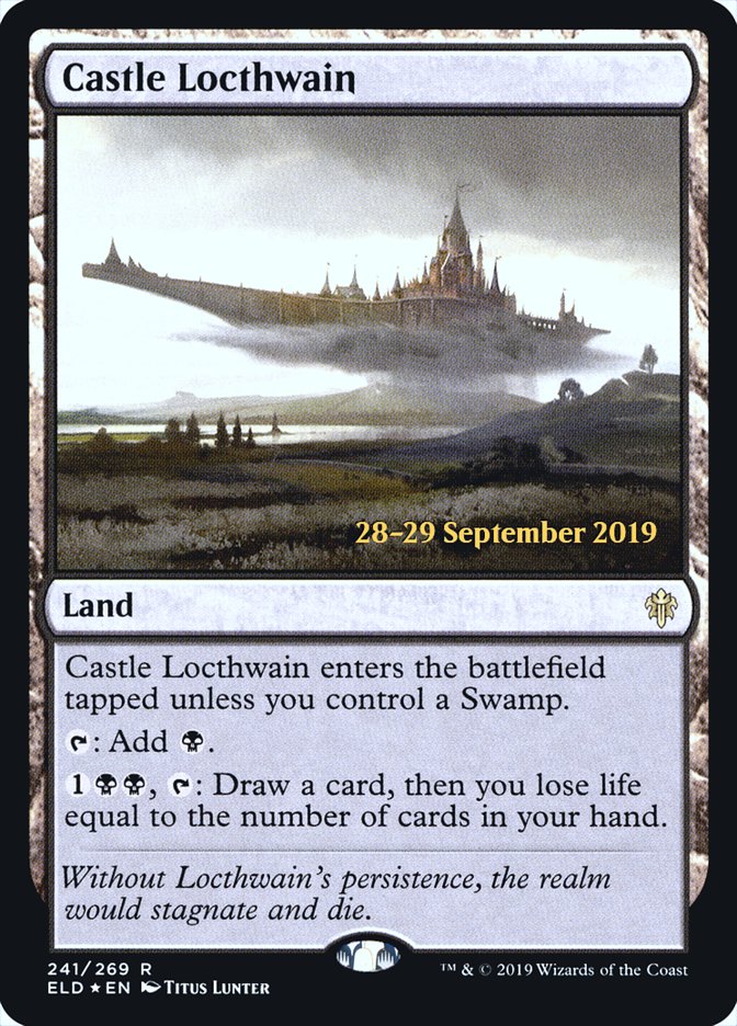 Castle Locthwain (Prerelease) (Throne of Eldraine) - (Foil): Throne of Eldraine Promos