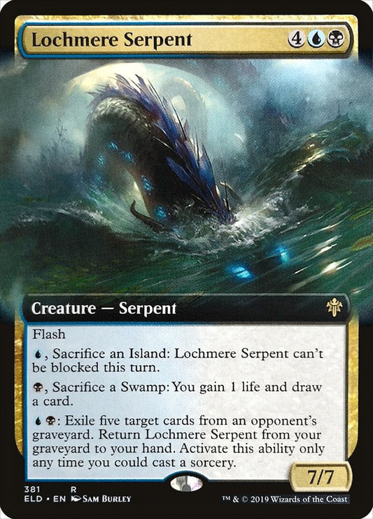 Lochmere Serpent (Extended Art) - (Foil): Throne of Eldraine