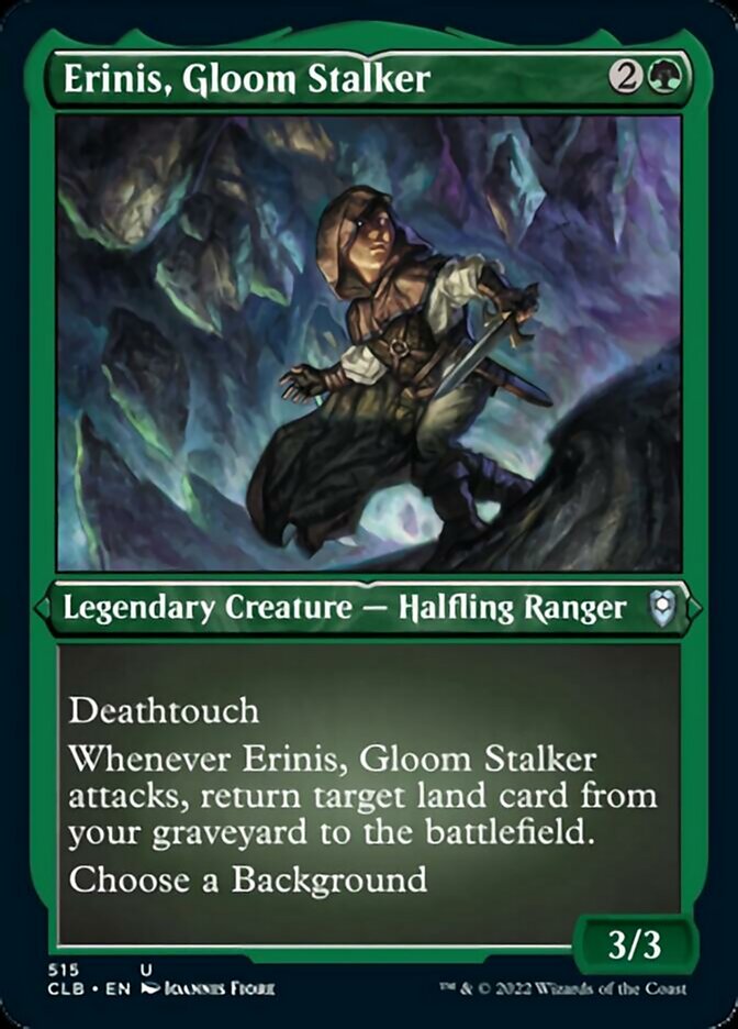 Erinis, Gloom Stalker (Foil Etched) - (Foil): Commander Legends: Battle for Baldur's Gate