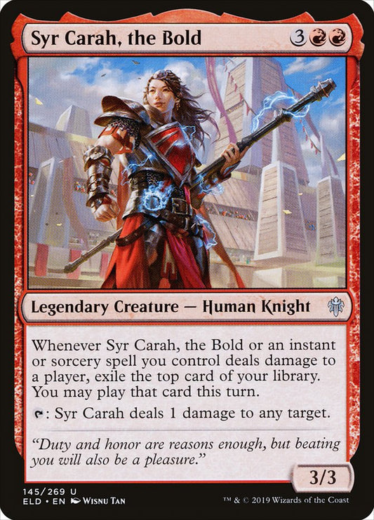 Syr Carah, the Bold - (Foil): Throne of Eldraine