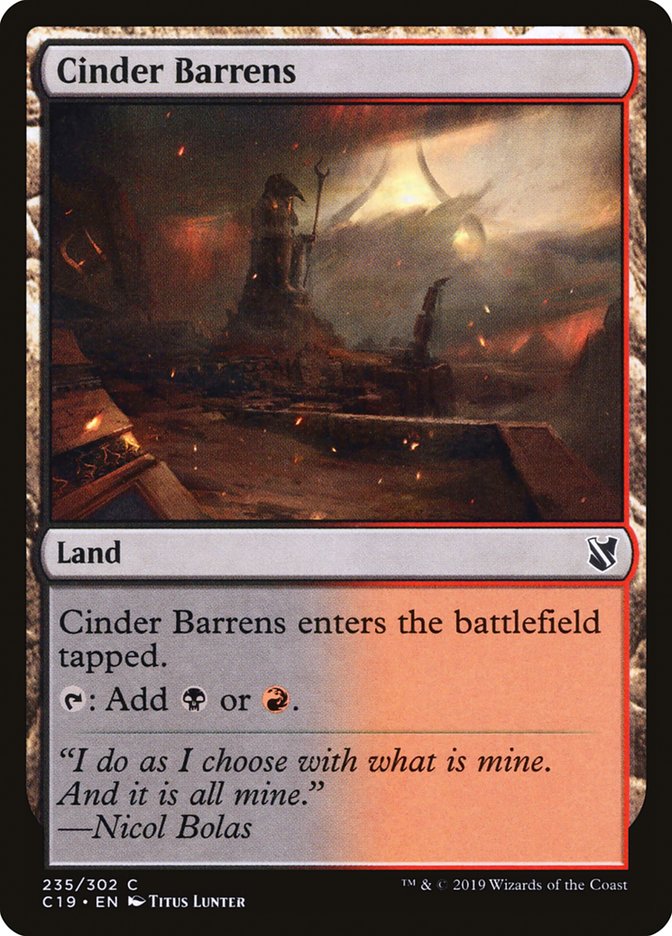 Cinder Barrens: Commander 2019