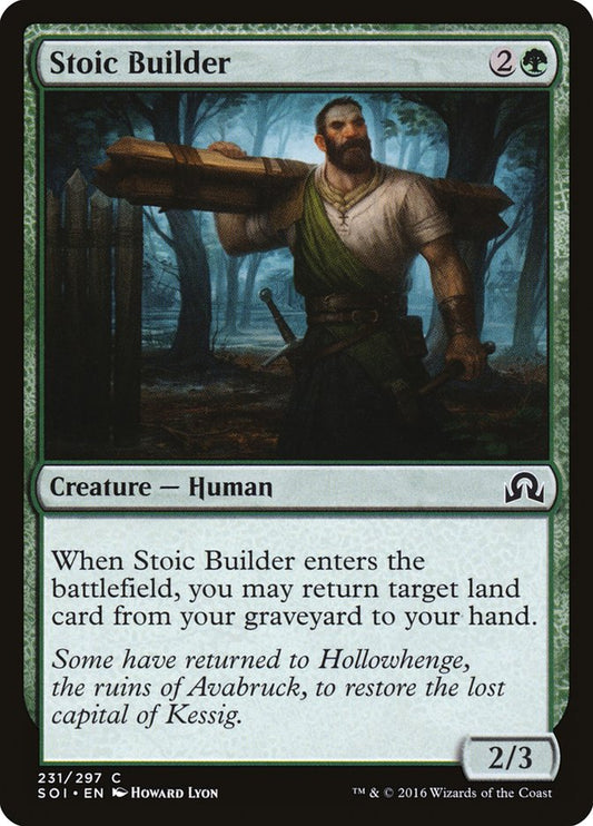 Stoic Builder - (Foil): Shadows over Innistrad