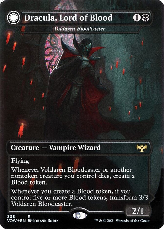Voldaren Bloodcaster // Bloodbat Summoner (Dracula, Lord of Blood // Dracula, Lord of Bats) (Dracula Series) - (Foil): Innistrad: Crimson Vow