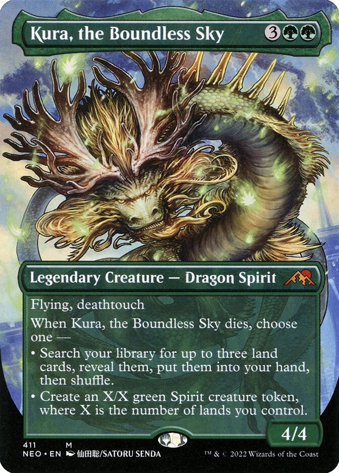 Kura, the Boundless Sky (Borderless) - (Foil): Kamigawa: Neon Dynasty