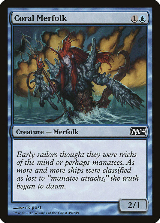 Coral Merfolk - (Foil): Magic 2014