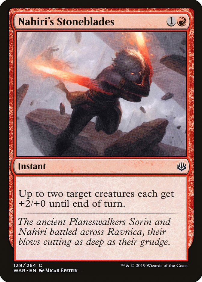 Nahiri's Stoneblades - (Foil): War of the Spark