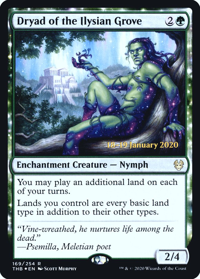 Dryad of the Ilysian Grove (Prerelease) (Theros Beyond Death) - (Foil): Theros Beyond Death Promos