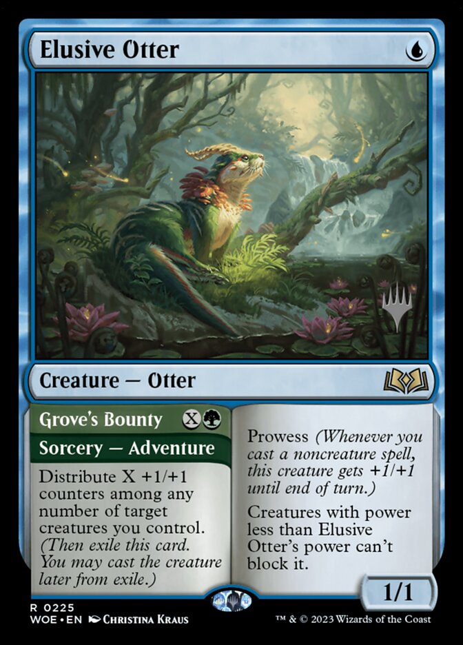 Elusive Otter // Grove's Bounty (Promo Pack) (Wilds of Eldraine): Wilds of Eldraine Promos