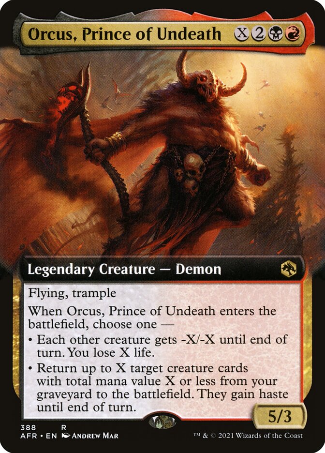 Orcus, Prince of Undeath (Extended Art) - (Foil): Adventures in the Forgotten Realms