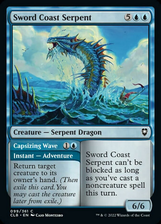Sword Coast Serpent // Capsizing Wave - (Foil): Commander Legends: Battle for Baldur's Gate