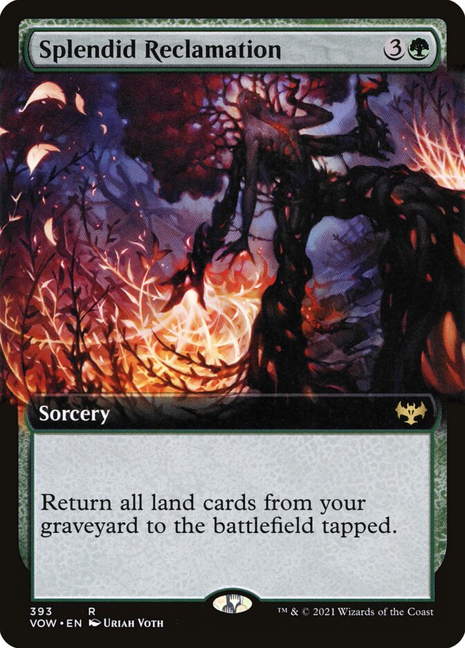 Splendid Reclamation (Extended Art) - (Foil): Innistrad: Crimson Vow