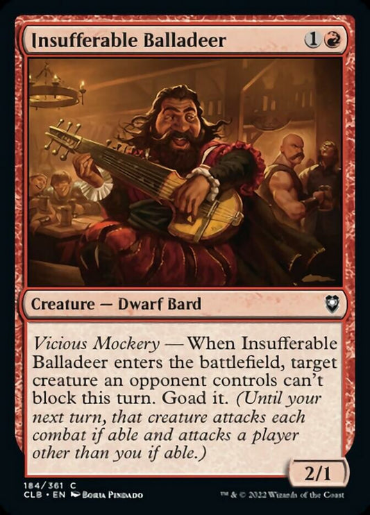 Insufferable Balladeer: Commander Legends: Battle for Baldur's Gate