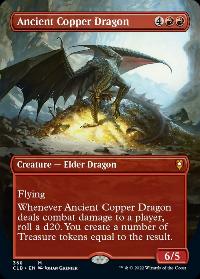 Ancient Copper Dragon (Borderless): Commander Legends: Battle for Baldur's Gate
