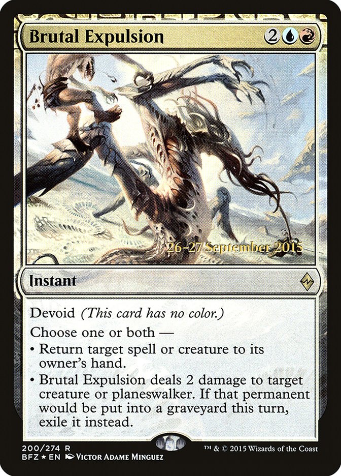 Brutal Expulsion (Prerelease) (Battle for Zendikar) - (Foil): Battle for Zendikar Promos