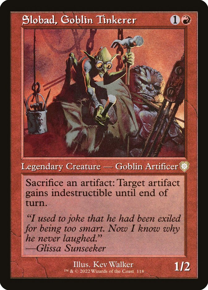 Slobad, Goblin Tinkerer (Retro Frame): The Brothers' War Commander