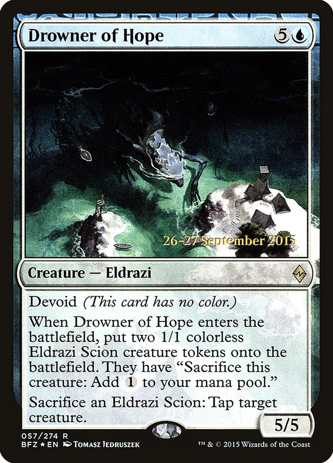 Drowner of Hope (Prerelease) (Battle for Zendikar) - (Foil): Battle for Zendikar Promos