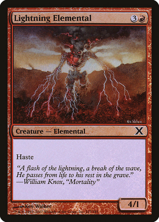 Lightning Elemental - (Foil): Tenth Edition