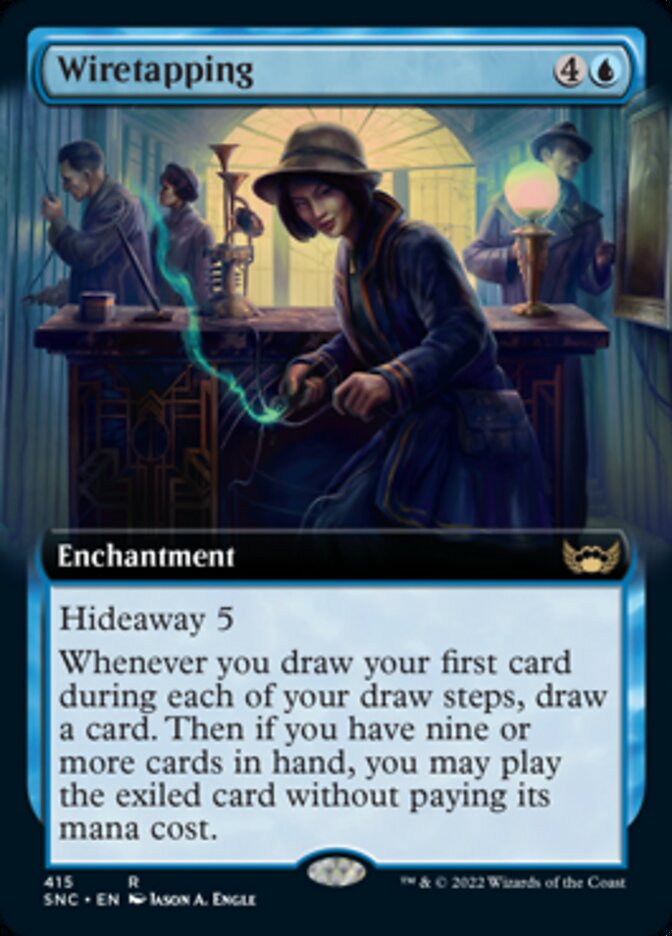 Wiretapping (Extended Art) - (Foil): Streets of New Capenna