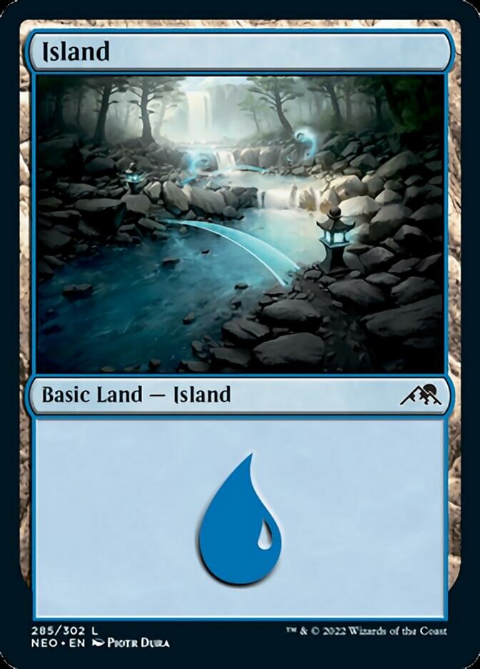 Island (#285) - (Foil): Kamigawa: Neon Dynasty