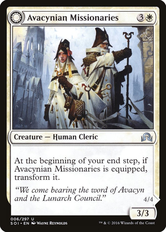 Avacynian Missionaries // Lunarch Inquisitors - (Foil): Shadows over Innistrad