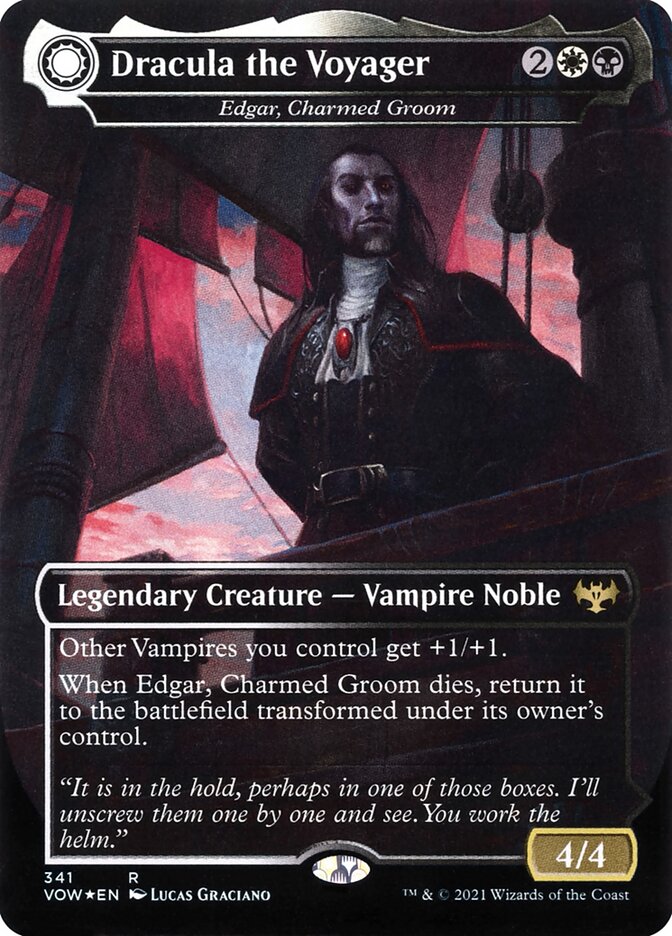 Edgar, Charmed Groom // Edgar Markov's Coffin (Dracula the Voyager // Casket of Native Earth) (Dracula Series) - (Foil): Innistrad: Crimson Vow
