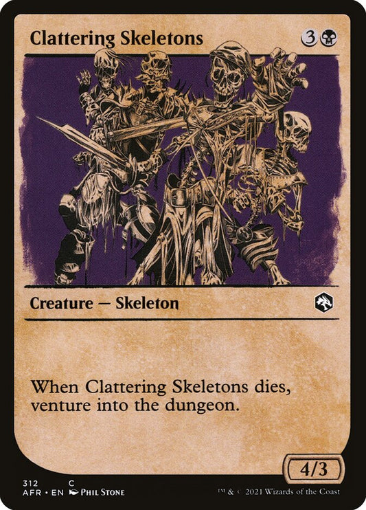 Clattering Skeletons (Showcase) - (Foil): Adventures in the Forgotten Realms