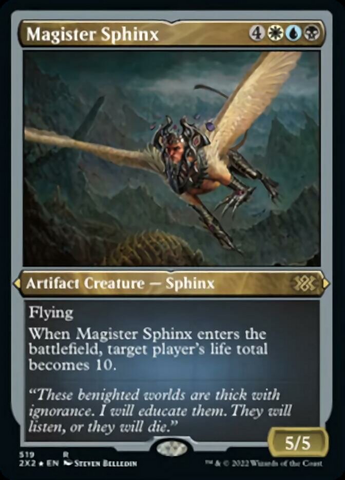 Magister Sphinx (Foil Etched) - (Foil): Double Masters 2022