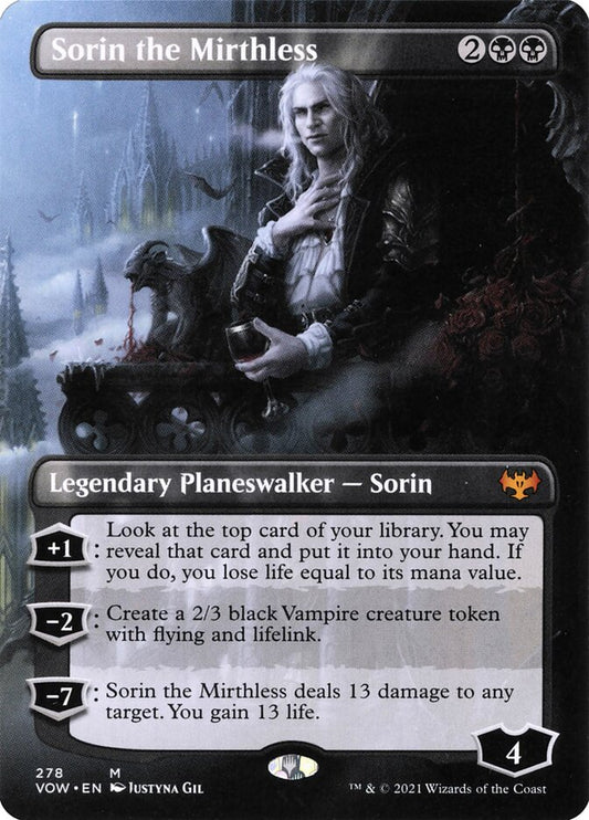 Sorin the Mirthless (Borderless): Innistrad: Crimson Vow