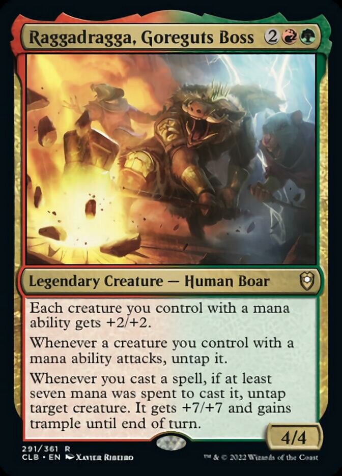 Raggadragga, Goreguts Boss - (Foil): Commander Legends: Battle for Baldur's Gate