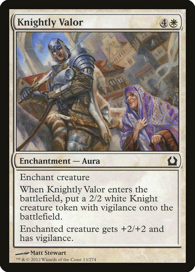 Knightly Valor - (Foil): Return to Ravnica
