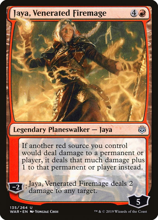 Jaya, Venerated Firemage - (Foil): War of the Spark