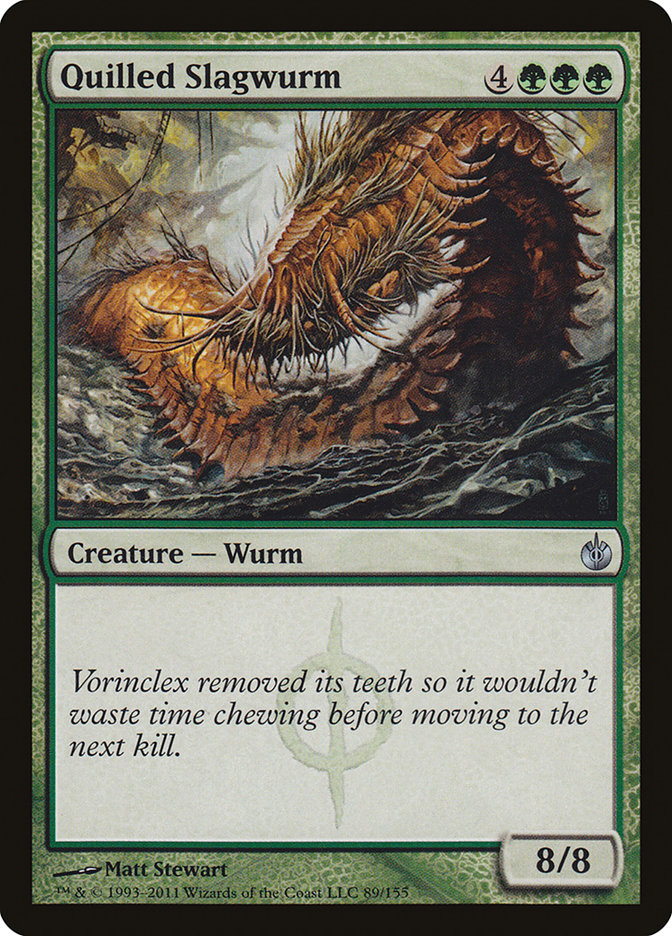 Quilled Slagwurm - (Foil): Mirrodin Besieged