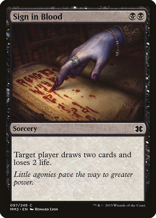 Sign in Blood: Modern Masters 2015