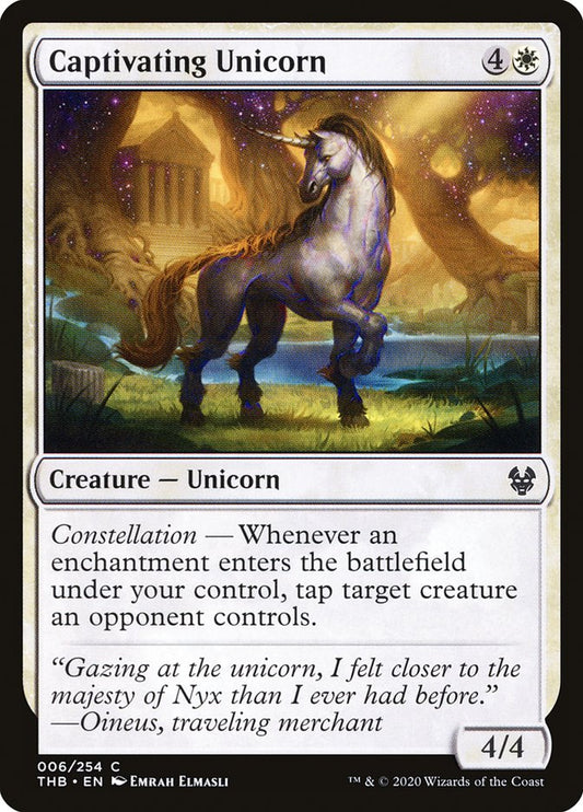 Captivating Unicorn - (Foil): Theros Beyond Death