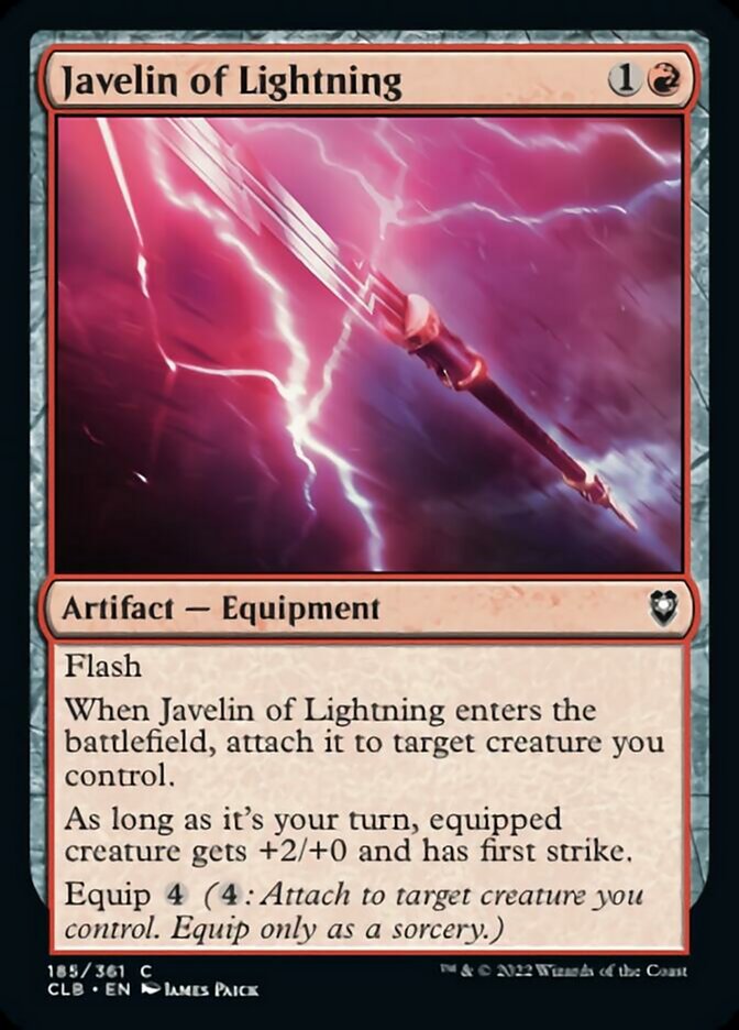 Javelin of Lightning - (Foil): Commander Legends: Battle for Baldur's Gate