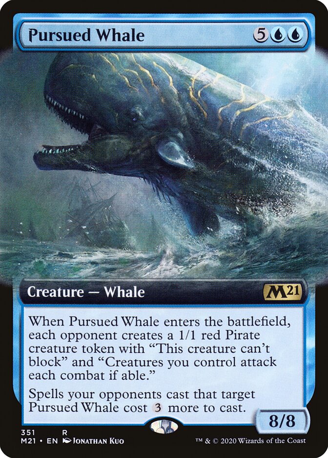 Pursued Whale (Extended Art) - (Foil): Core Set 2021