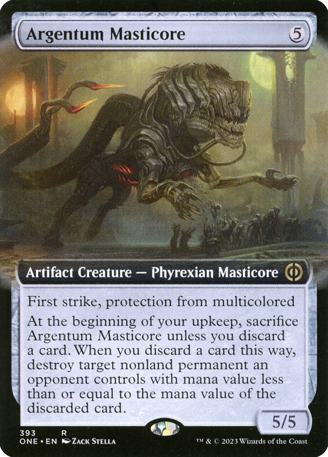 Argentum Masticore (Extended Art): Phyrexia: All Will Be One
