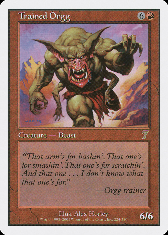 Trained Orgg - (Foil): Seventh Edition
