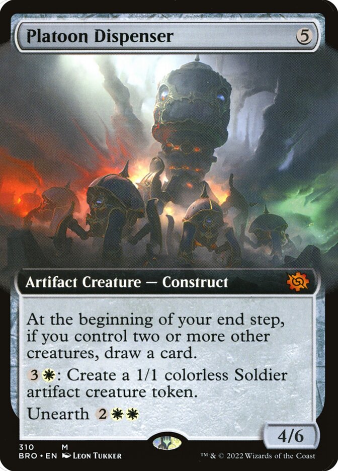 Platoon Dispenser (Extended Art) - (Foil): The Brothers' War