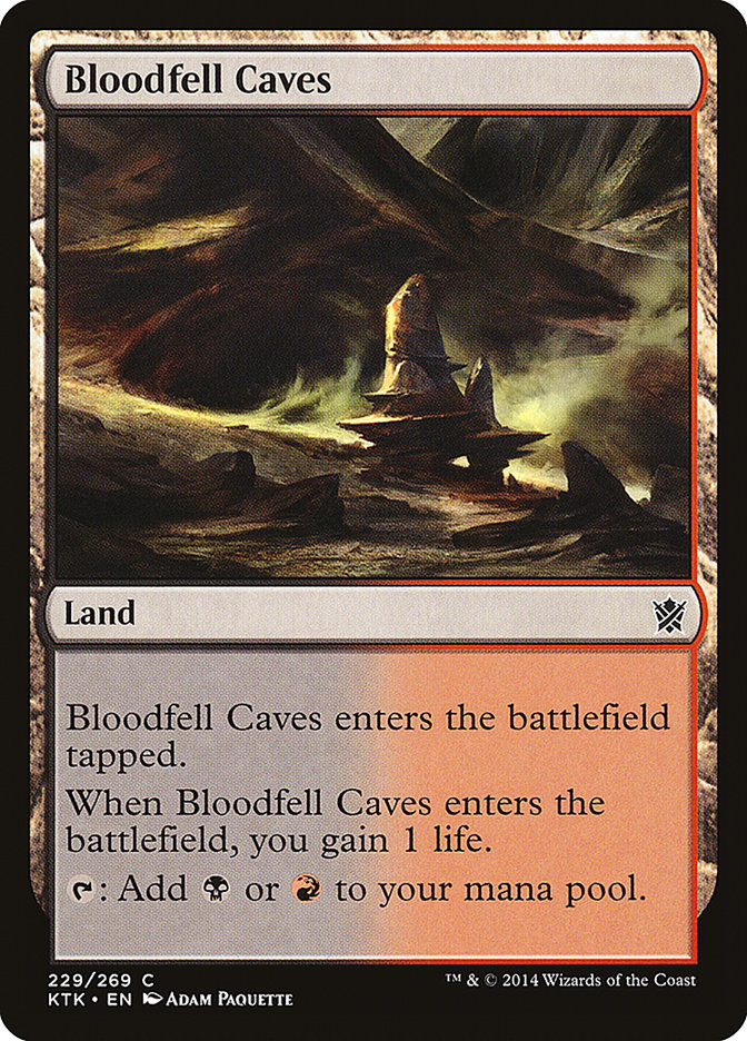 Bloodfell Caves - (Foil): Khans of Tarkir